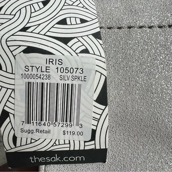 NWT The Sak Iris Demi Convertible Clutch Crossbody Shoulder Bag Silver Pyrite - Picture 6 of 9